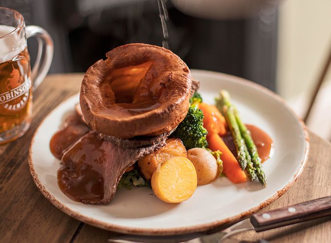 Picture of the best Sunday roast in Tarporley near Chester, Oulton Park and Delemere Forest
